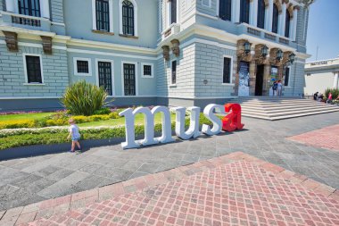 Guadalajara, Meksika-25 Nisan 2018: Guadalajara Üniversitesi Sanat Müzesi (MUSA)