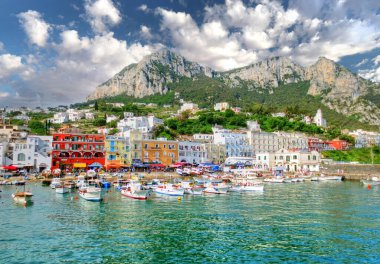 Capri kıyı şeridi, İtalya manzarası