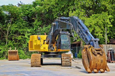Toronto Downrtown 'da inşaat. kazıcı