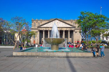 Guadalajara, Meksika-14 Nisan 2018: Guadalajara 'da bulunan Degollado Tiyatrosu (Teatro Degollado)