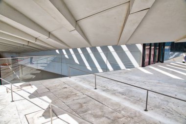 Lizbon, Portekiz-Ekim 2017: Lizbon, EDP, Portekiz Enerji Binasının Modern Mimarisi