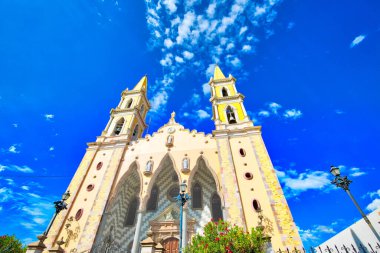 Mazatlan tarihi şehir merkezinde (Centro Historico) Lekesiz Gebelik Katedrali)