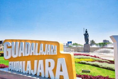 Gudalajara, Meksika-10 Nisan 2018: Guadalajara tarihi merkezindeki Landmark Minerva anıtı