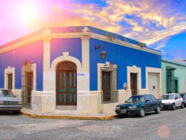 Şehrin merkezindeki Monterrey caddeleri, Barrio Antiguo