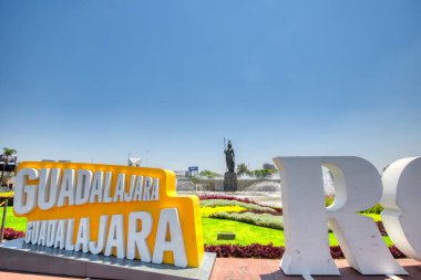 Gudalajara, Meksika-10 Nisan 2019: Guadalajara tarihi merkezindeki Landmark Minerva anıtı