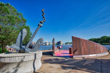 Buffalo, ABD-20 Temmuz 2019: Buffalo ve Erie County Donanma ve Askeri Parkı Canalside 'da