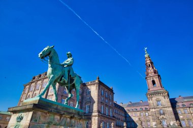 Kopenhag, Danimarka-2 Ağustos 2018: Kopenhag 'daki Tarihi Christiansborg Sarayı