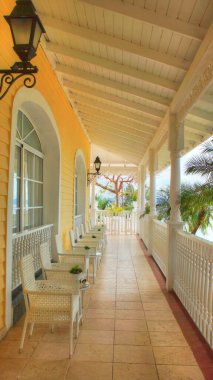 ISLA LEVANTADO, DOMINICAN Cumhuriyet 20 Eylül 2017: Levantado Adası 'nın güzel Karayip tatil beldeleri                   