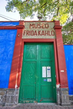 Coyoacan, Meksika-20 Nisan 2018: Frida Kahlo Müzesi