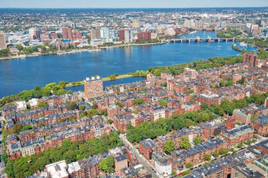 Prudential Tower gözlem güvertesinden Boston Panoramik Görünümü