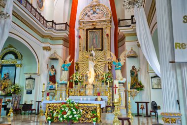 Puerto Vallarta, Meksika-20 Nisan 2018: Guadalupe leydimizin Puerto Vallarta Kilisesi-Kilisesi