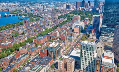 Prudential Tower gözlem güvertesinden Boston Panoramik Görünümü