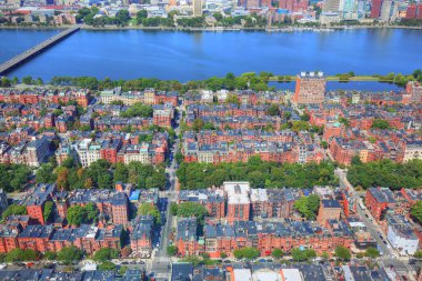 Prudential Tower gözlem güvertesinden Boston Panoramik Görünümü