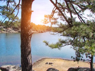 Creel, manzaralı Arareco Gölü ve çevresindeki manzaralar