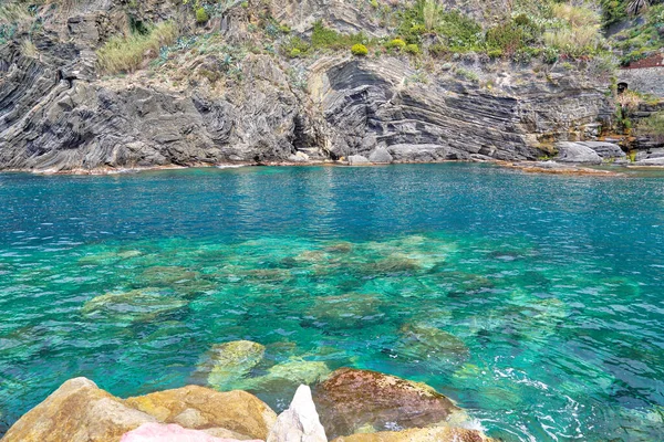 Olaszország Scenic Vernazza Partvonal — Stock Fotó