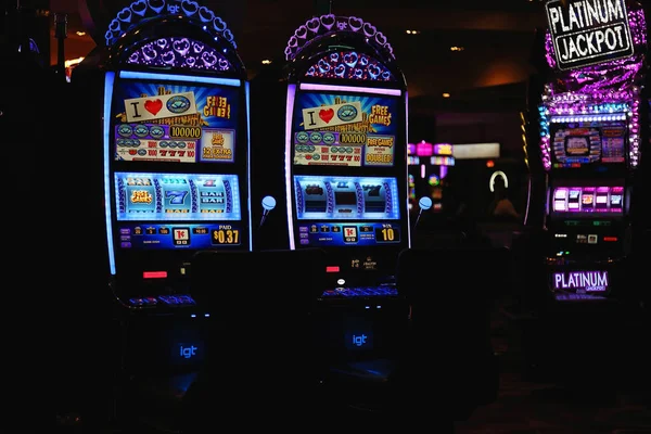 Las Vegas Nevada Mars 2017 Kasinomaskiner Nöjesområdet Natten — Stockfoto
