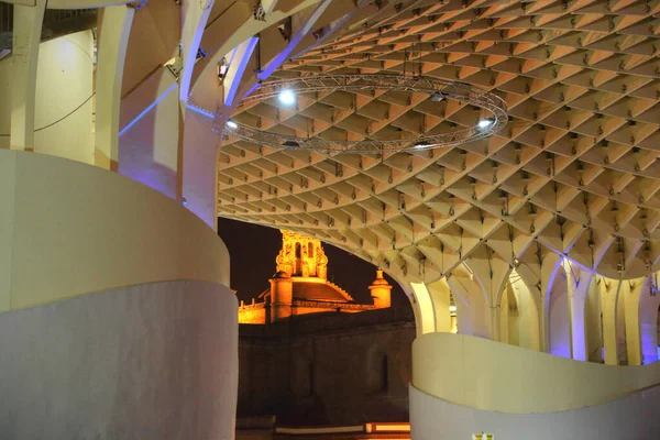 Sevilla Spain October Metropol Parasol Plaza Encarnacion Biggest Wooden Structure — Stock Photo, Image