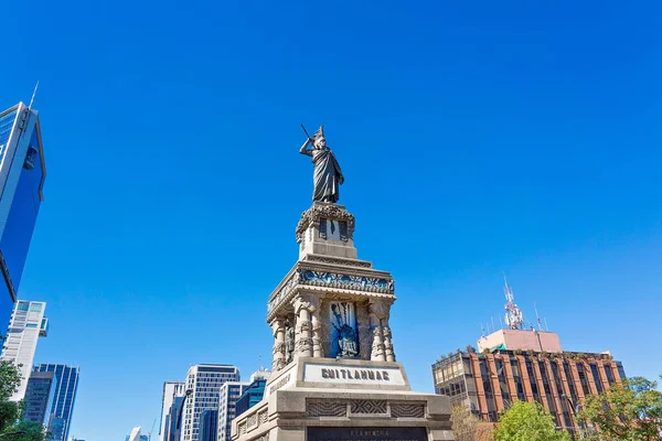 México Ciudad México Septiembre 2019 Monumento Cuauhtemoc Último Gobernante Mexicano —  Fotos de Stock