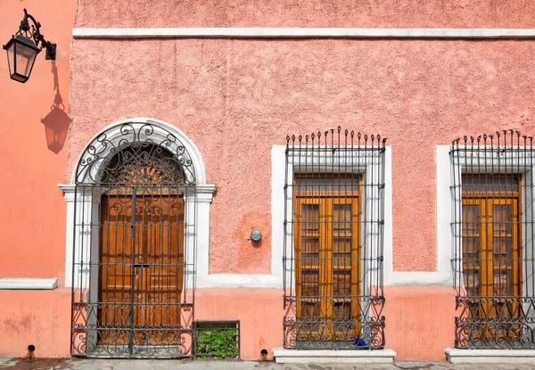 Monterrey Coloridos Edificios Históricos Centro Ciudad Vieja Barrio Antiguo Una —  Fotos de Stock