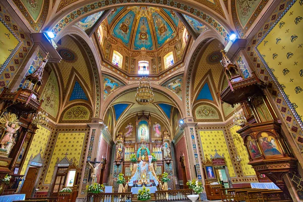 Guanajuato México Abril 2018 Interiores Igreja Belém Templo Belen Frente — Fotografia de Stock