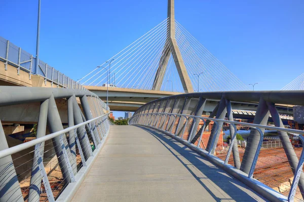 Boston Zakim Most Pamięci Bunker Hill — Zdjęcie stockowe