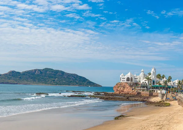 Natursköna Strandpromenaden Mazatlan Malecon Med Havsutsikt Och Natursköna Landskap — Stockfoto