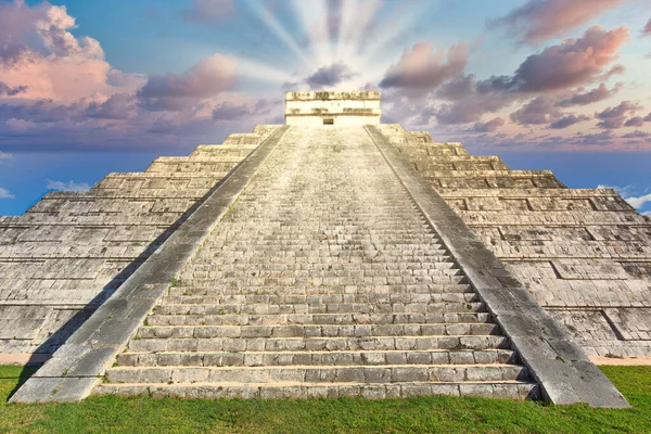 Chichen Itza Eine Der Größten Mayastädte Eine Große Präkolumbianische Stadt — Stockfoto