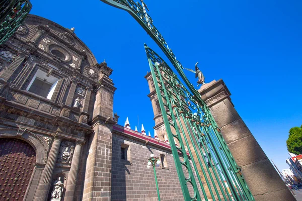 Mexique Cathédrale Puebla Sur Place Centrale Zocalo Dans Centre Ville — Photo