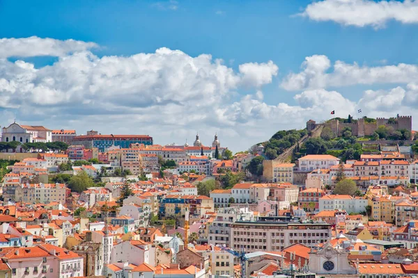 Mirador Ciudad Lisboa Que Supervisa Centro Histórico Las Colinas Pintorescas — Foto de Stock