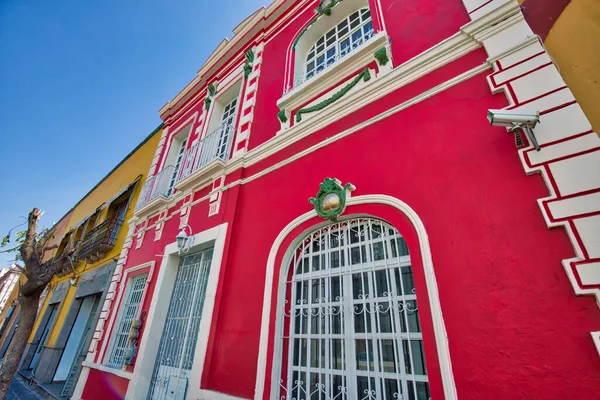 Ruas Coloridas Puebla Centro Histórico Zocalo — Fotografia de Stock