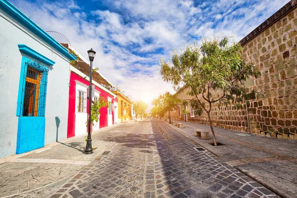 Città Oaxaca Strade Panoramiche Della Città Vecchia Colorati Edifici Coloniali — Foto Stock