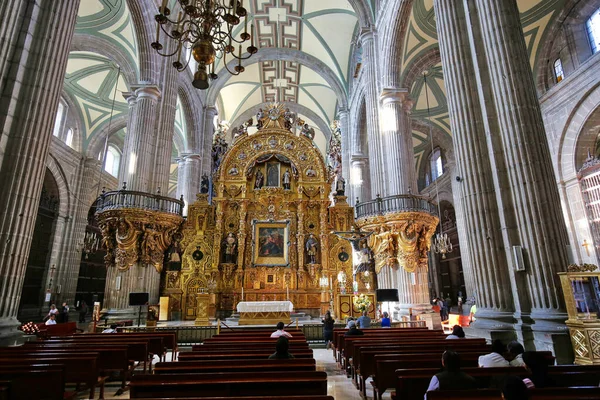 Cidade México Catedral Metropolitana Assunção Bem Aventurada Virgem Maria Céu — Fotografia de Stock