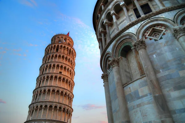 Vue Panoramique Tour Penchée Pise Italie — Photo