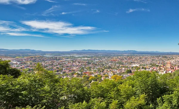 Vista Panorâmica San Miguel Allende Partir Mirante Cidade — Fotografia de Stock