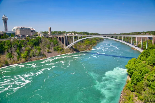 Buffalo Eua Julho 2018 Buffalo Ponte Que Leva Cénicas Cataratas — Fotografia de Stock