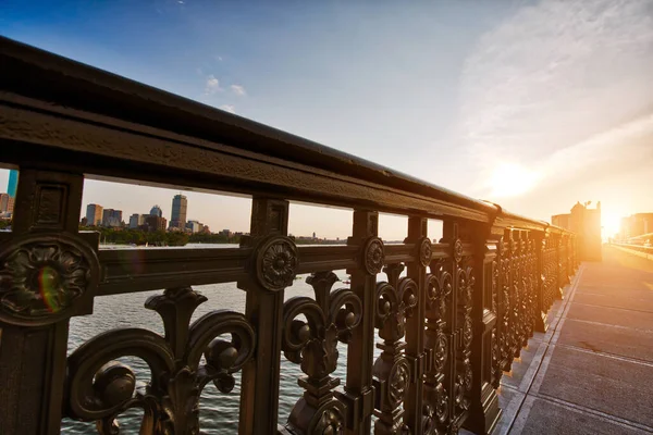 Vista Panorámica Del Centro Boston Centro Histórico Desde Histórico Puente — Foto de Stock