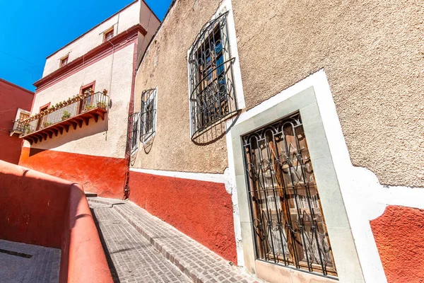 Guanajuato Meksika Tarihi Şehir Merkezinde Manzara Renkli Sokaklar — Stok fotoğraf
