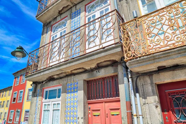 Мбаппе Разноцветные Улицы Порту Возле Рио Доуро — стоковое фото