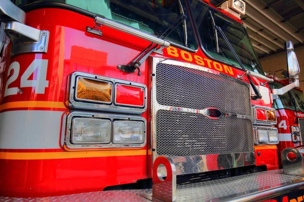 Boston Brandweerwagen Klaar Reageren Noodsituaties — Stockfoto