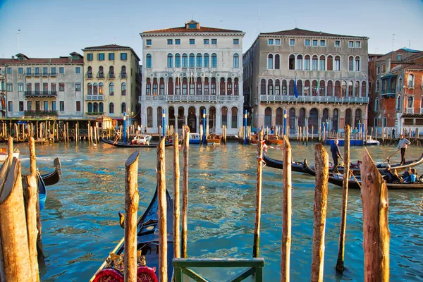 Venecia Italia Abril 2019 Venecia Canales Góndolas Alrededor Plaza San — Foto de Stock