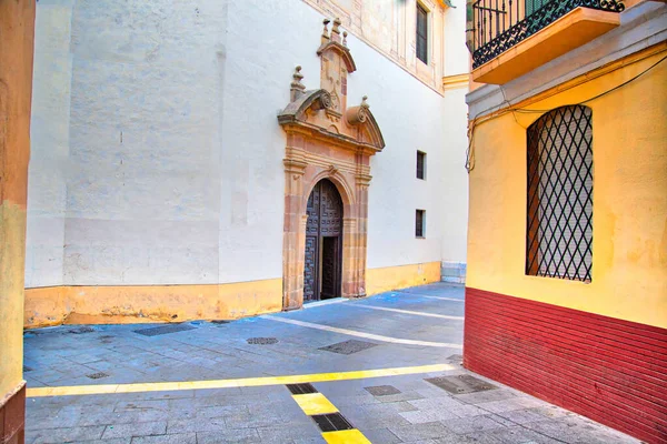 Tarihi Şehir Merkezinin Malaga Manzaralı Eski Caddeleri — Stok fotoğraf