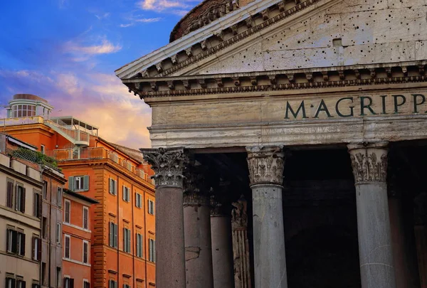 Pantheon Templom Rómában Olaszországban — Stock Fotó