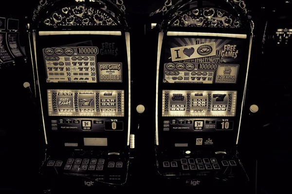 Las Vegas Nevada März 2017 Casino Automaten Der Nacht — Stockfoto