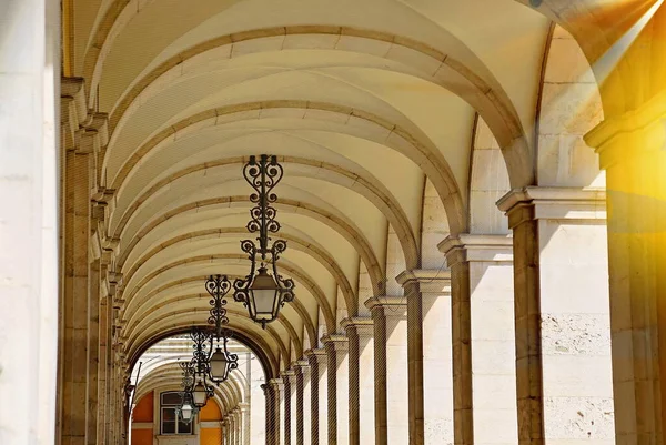 Portigal Lisbon Commerse Plaza Historic Center — Stock Photo, Image