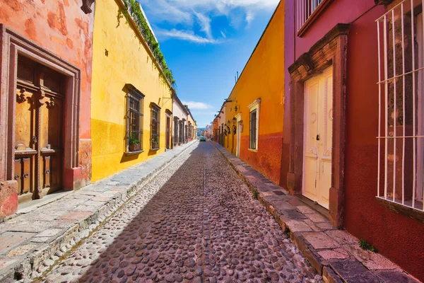 México Coloridos Edificios Calles San Miguel Allende Centro Histórico Ciudad — Foto de Stock