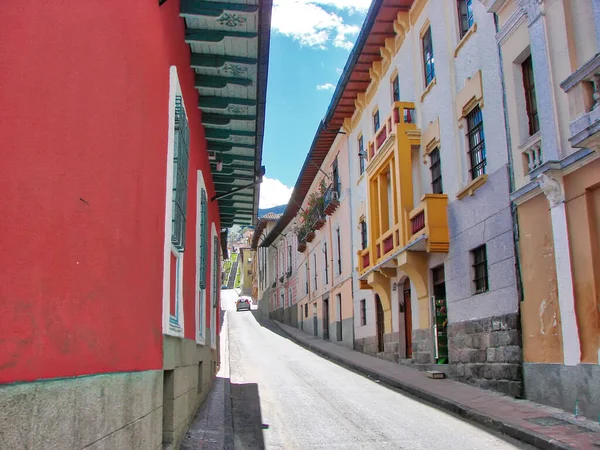 Ruas Panorâmicas Quito Antigo Centro Histórico Cidade — Fotografia de Stock