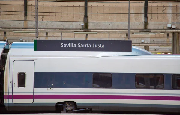 Sevilla Centraal Station Santa Justa Een Drukke Intercity Verbinding Hub — Stockfoto