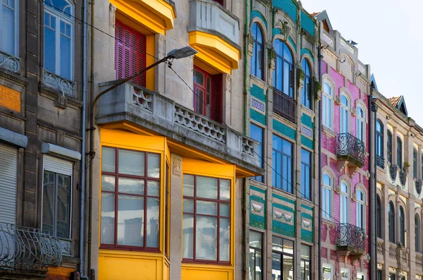 Мбаппе Разноцветные Улицы Порту Рядом Рио Доуро Историческом Центре — стоковое фото