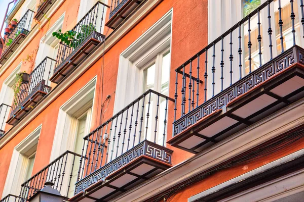 Ruas Estreitas Madrid Centro Histórico Cidade — Fotografia de Stock