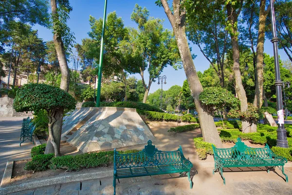 Hermosas Calles Casas Coyoacán Centro Histórico Ciudad — Foto de Stock